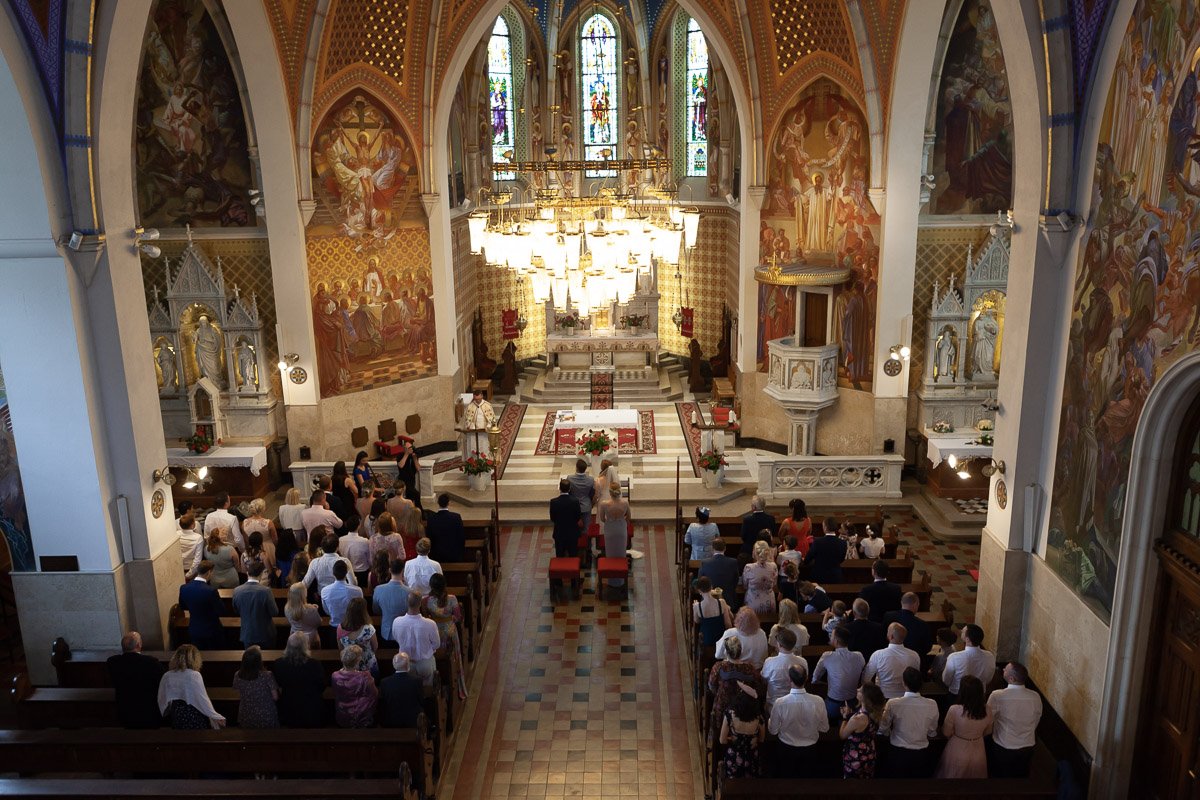 getting married in Lake Bled church